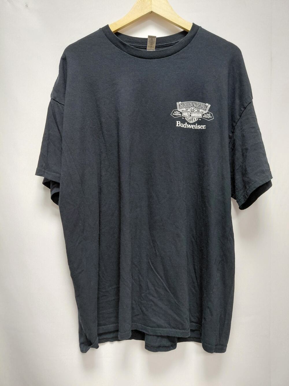 GILDAN Budweiser Bike Week 2023 T-Shirt Black Graphic Print Knit Men Size 2XL